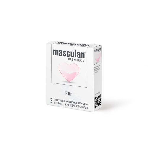 Утонченные прозрачные презервативы "Masculan Pur", 3 шт
