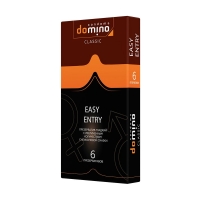 Гладкие презервативы с увеличенным количеством смазки "Domino Easy Entry", 6 шт